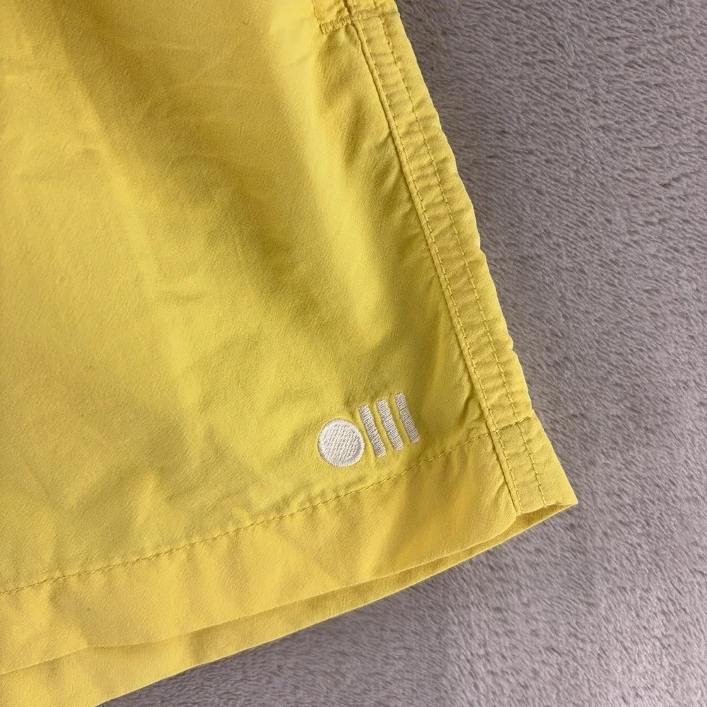 Solid & Striped Swim Trunks Mens‎ Size Small Yellow Drawstring Lined Shorts